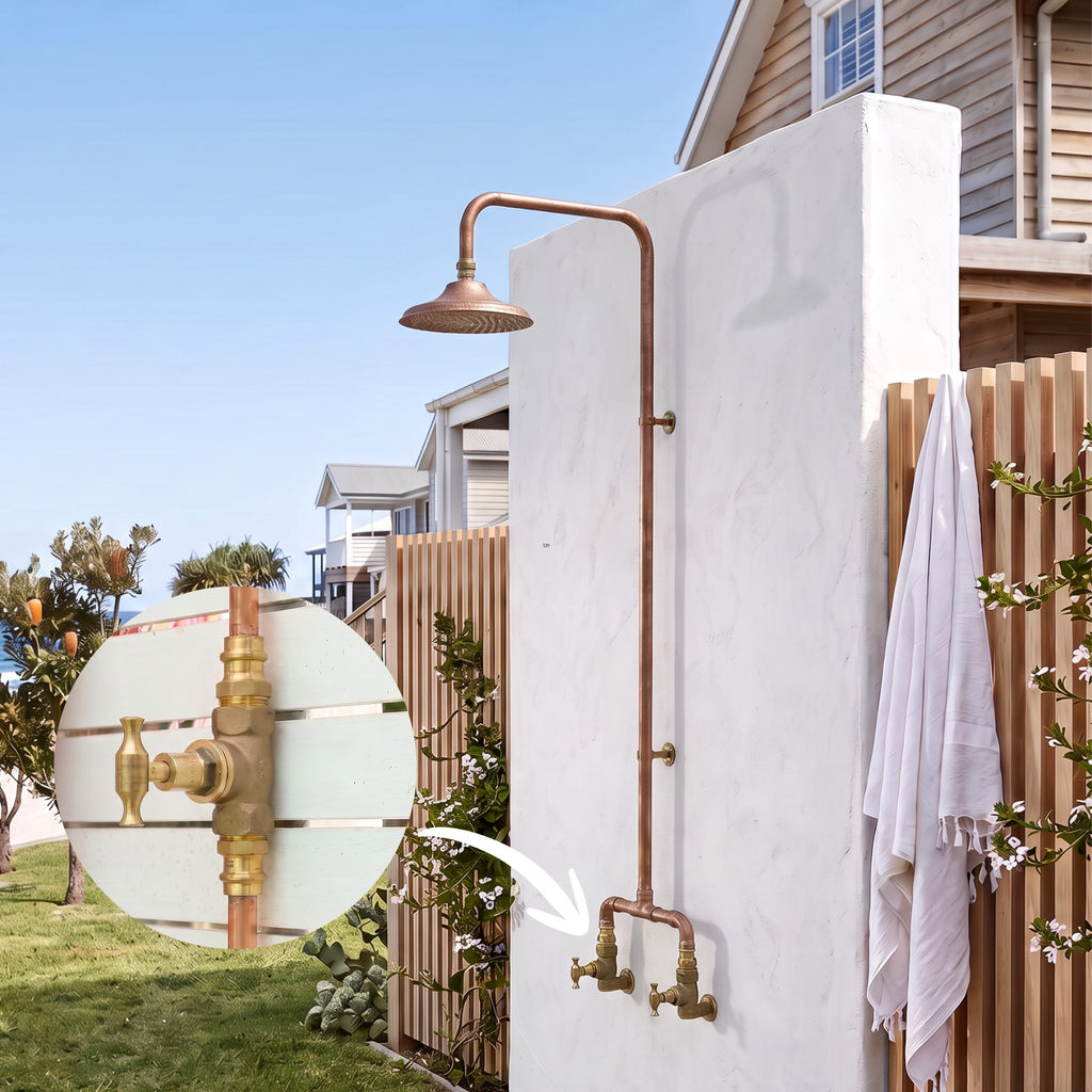 Haven Copper Outdoor Shower Head Set