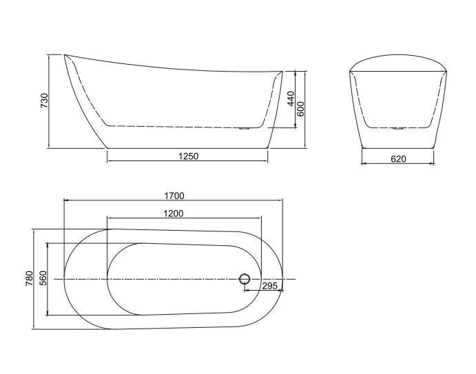 Belbagno Romano Bathtub - Gloss White