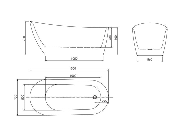 Belbagno Romano Bathtub - Gloss White