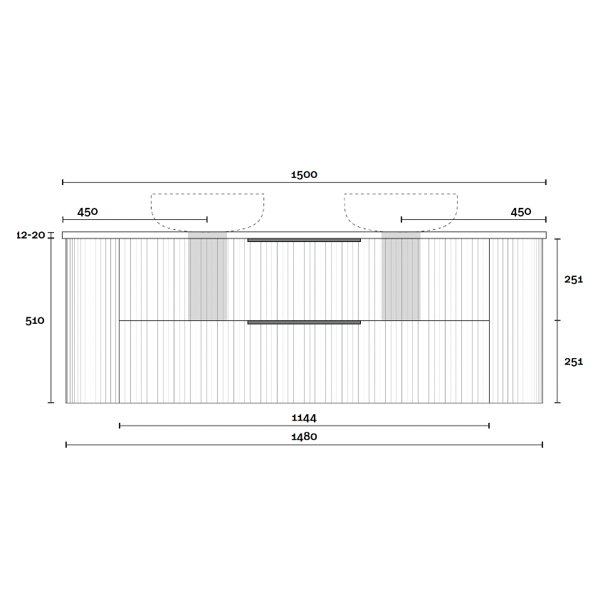 Marquis Shore Wall Hung Vanity