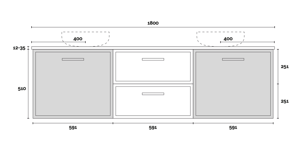 Marquis Hamilton Wall Hung Vanity