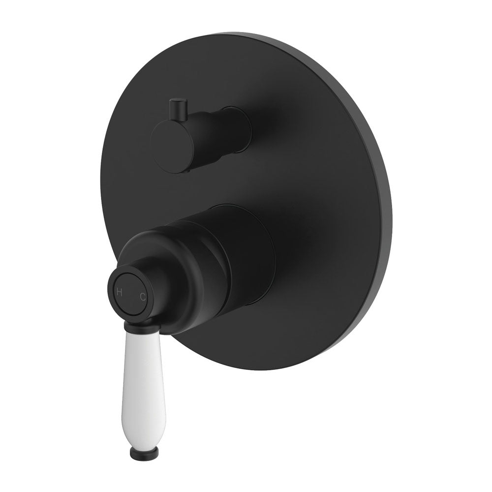 Fienza Eleanor Wall Mixer Diverter - Matte Black
