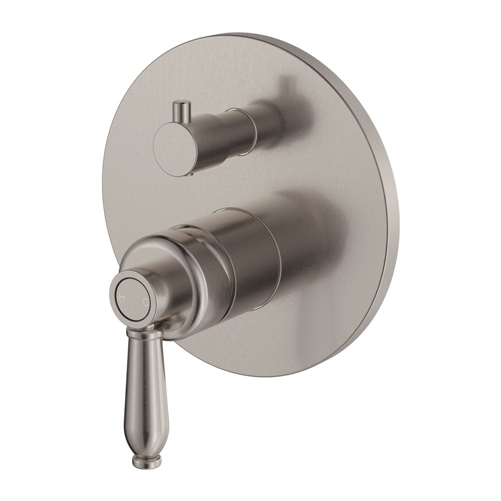 Fienza Eleanor Wall Mixer Diverter - Brushed Nickel