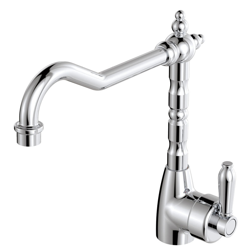 Fienza Eleanor Shepherds Crook Sink Mixer - Chrome