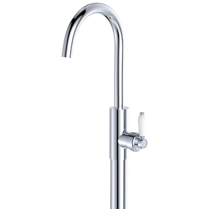 Fienza Eleanor Floor Mounted Basin/Bath Mixer - Chrome