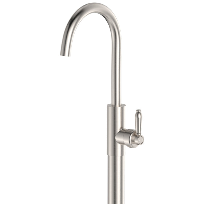 Fienza Eleanor Floor Mounted Basin/Bath Mixer - Brushed Nickel