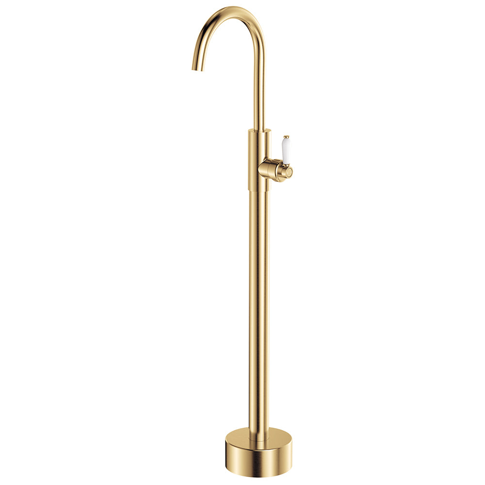 Fienza Eleanor Floor Mounted Basin/Bath Mixer - Urban Brass