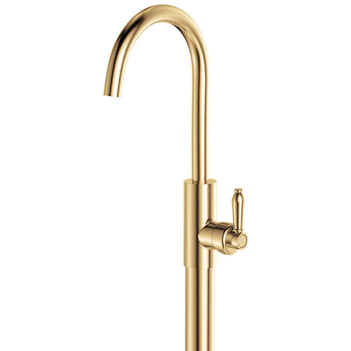 Fienza Eleanor Floor Mounted Basin/Bath Mixer - Urban Brass