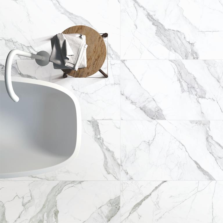 Calacatta Marble Look Tile Polished 300x600