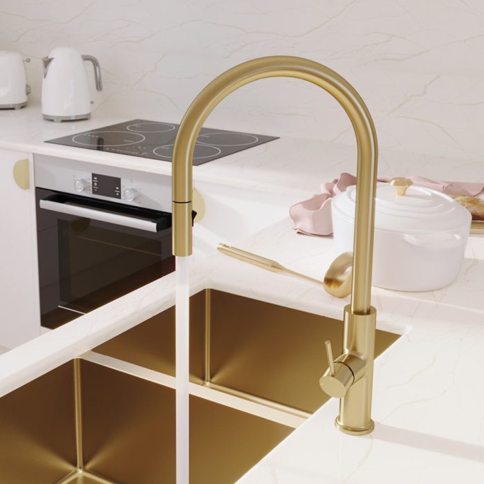 Fienza Kaya Pull Out Sink Mixer - Urban Brass