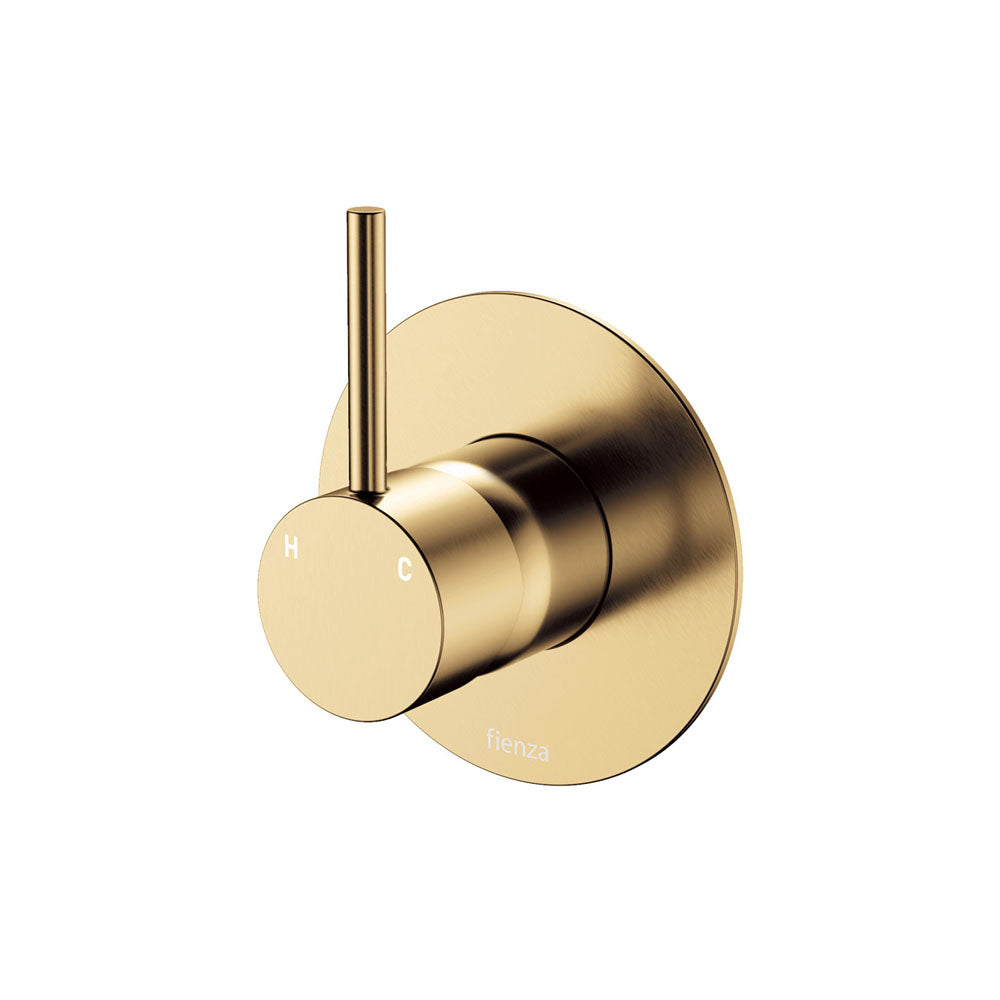 Fienza Kaya Up Large Round Plate Wall Mixer - Urban Brass