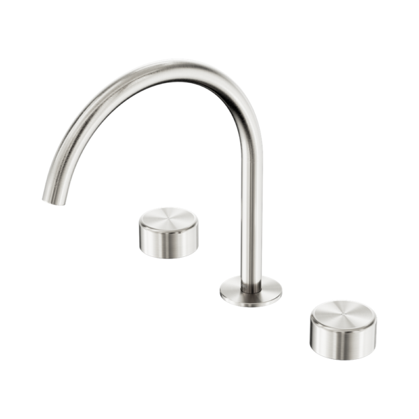 Nero Serenity Basin/Kitchen Set Arc Spout with Metal Handle - Brushed Nickel