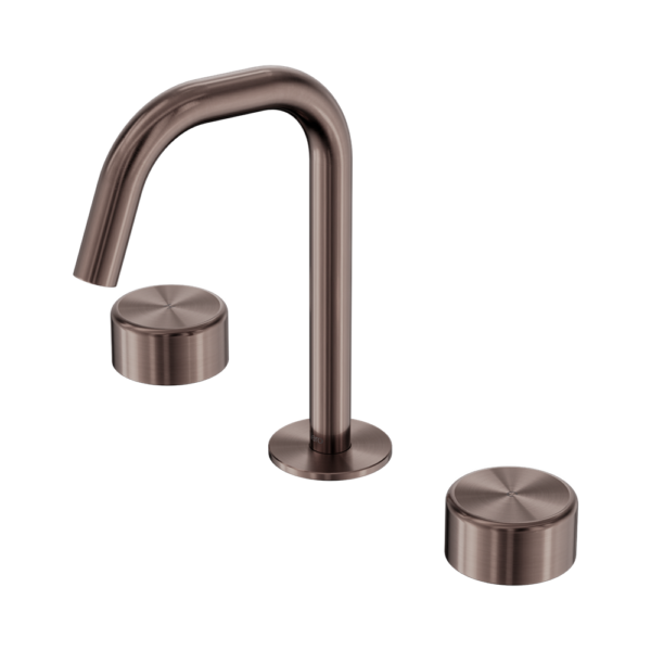 Nero Serenity Progressive Basin Set Edge Spout with Metal Handle - Brushed Bronze