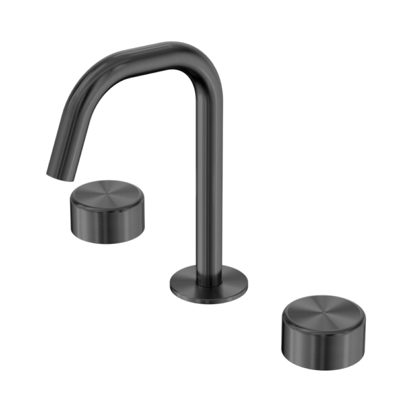 Nero Serenity Progressive Basin Set Edge Spout with Metal Handle - Gunmetal