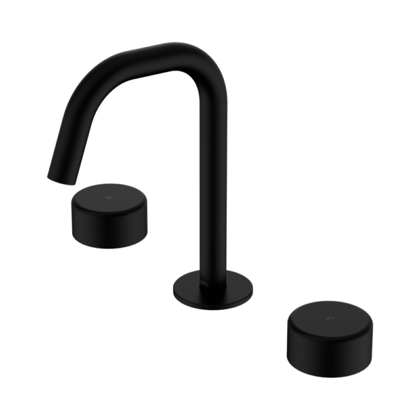 Nero Serenity Progressive Basin Set Edge Spout with Metal Handle - Matte Black