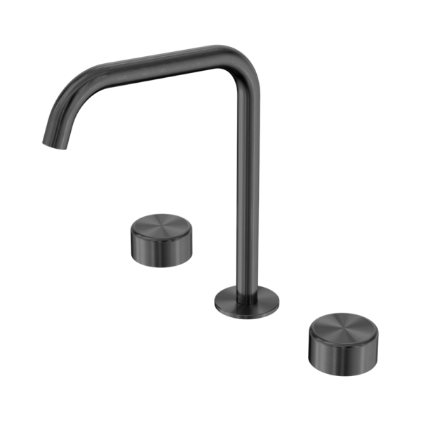 Nero Serenity Basin/Kitchen Set Edge Spout with Metal Handle - Gunmetal