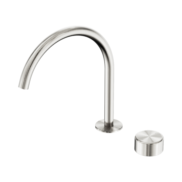 Nero Serenity Progressive Bath/ Kitchen Mixer Arc Spout with Metal Handle - Brushed Nickel