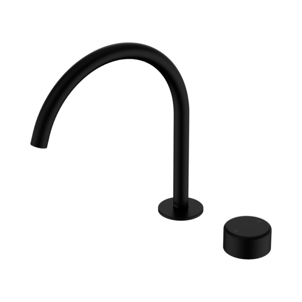 Nero Serenity Progressive Bath/ Kitchen Mixer Arc Spout with Metal Handle - Matte Black