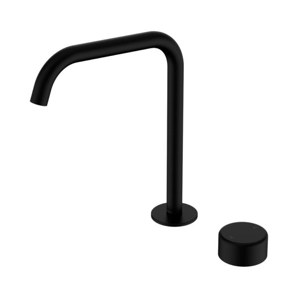 Nero Serenity Progressive Bath/ Kitchen Mixer Edge Spout with Metal Handle - Matte Black
