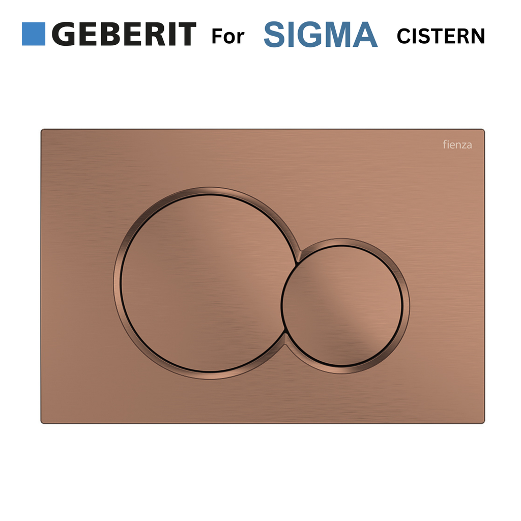 Fienza Round Flush Buttons for Geberit Sigma - Brushed Copper