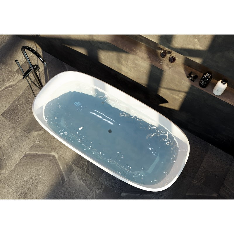 Belbagno Baden Acrylic Freestanding Bath - Gloss White