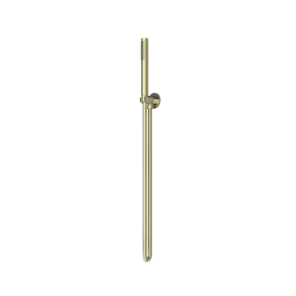 Nero Round Shower Bracket - Brushed Gold