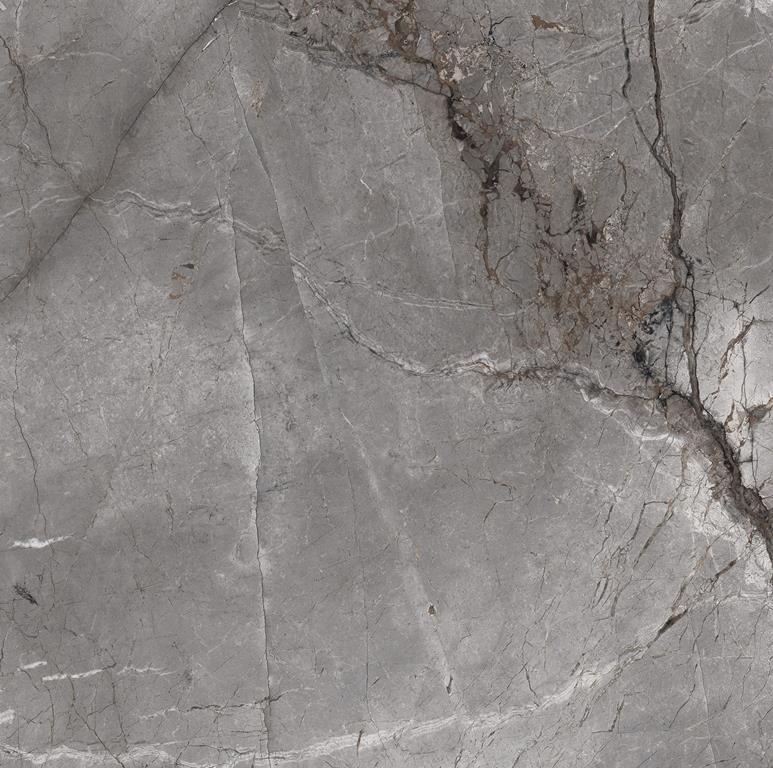 Root Light Grey Satin Marble Look Tile 600x600