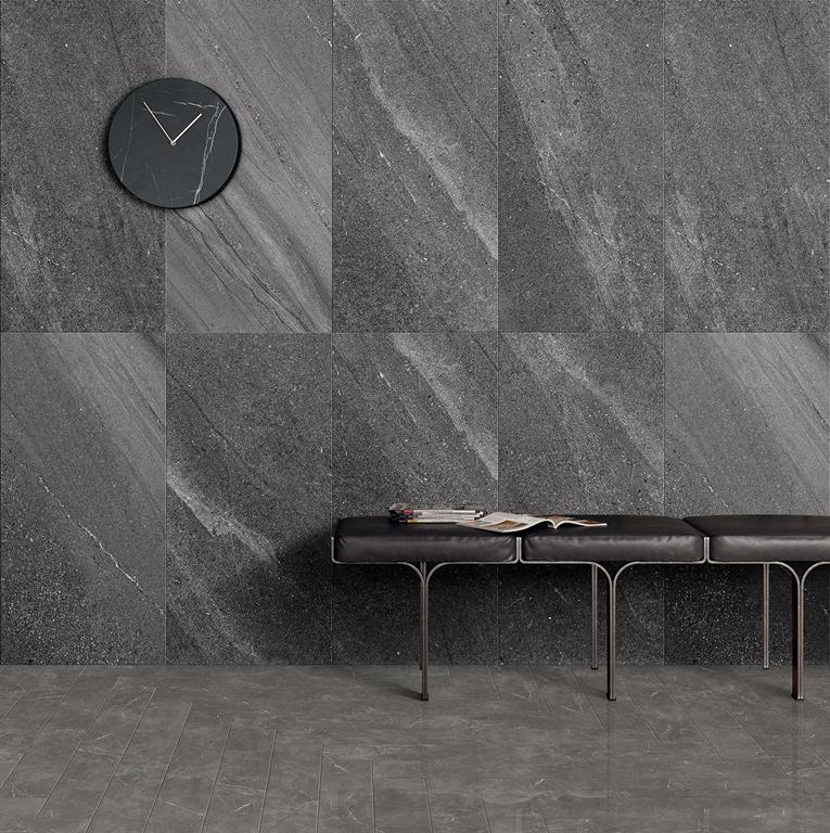 Crest Dark Grey Sandstone Look Tile 600x1200