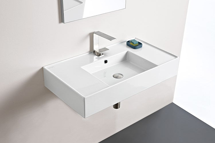 ADP Teorema Wall Hand Basin 800mm - Gloss White