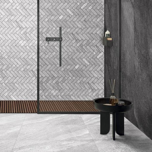 Crest Light Grey Sandstone Look Tile 600x1200