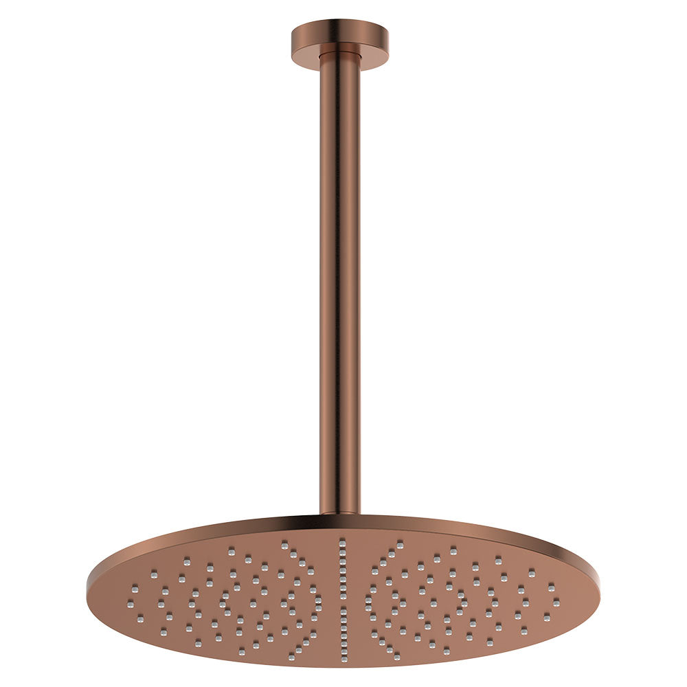 Fienza Empire Slim Shower Dropper Set - Brushed Copper