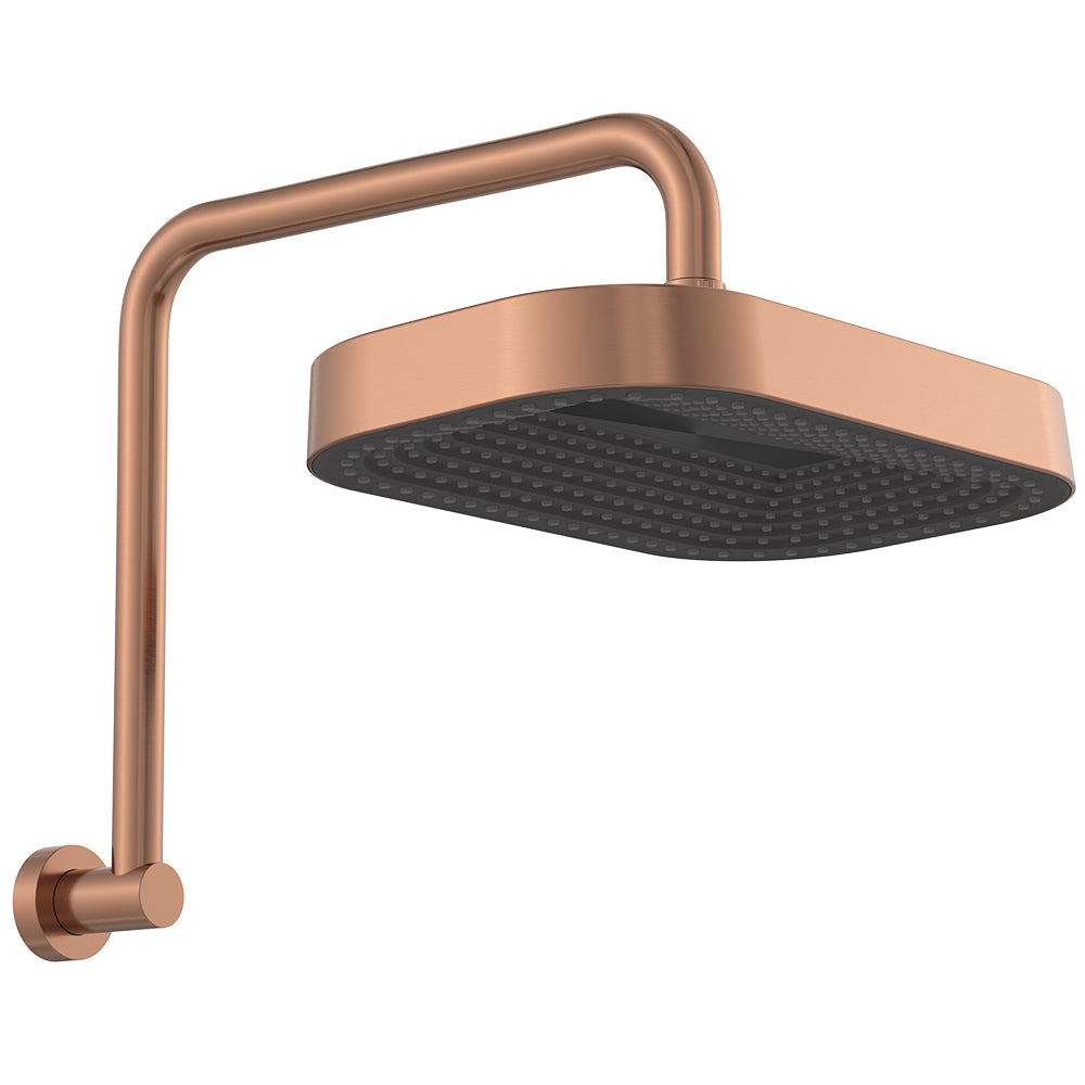 Fienza Kuro Gooseneck Shower Arm Set - Brushed Copper