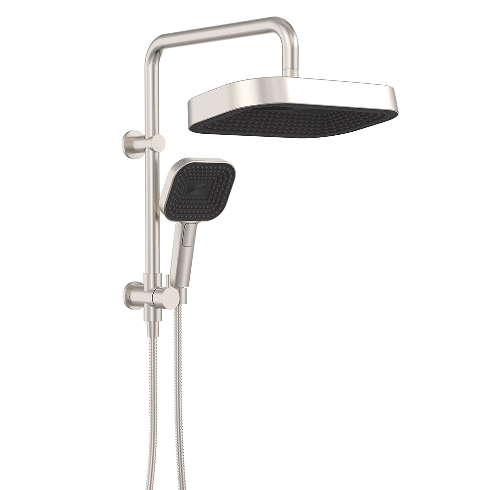 Fienza Kuro Twin Half-Rail Shower - Brushed Nickel