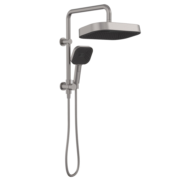 Fienza Kuro Twin Half-Rail Shower - Gunmetal