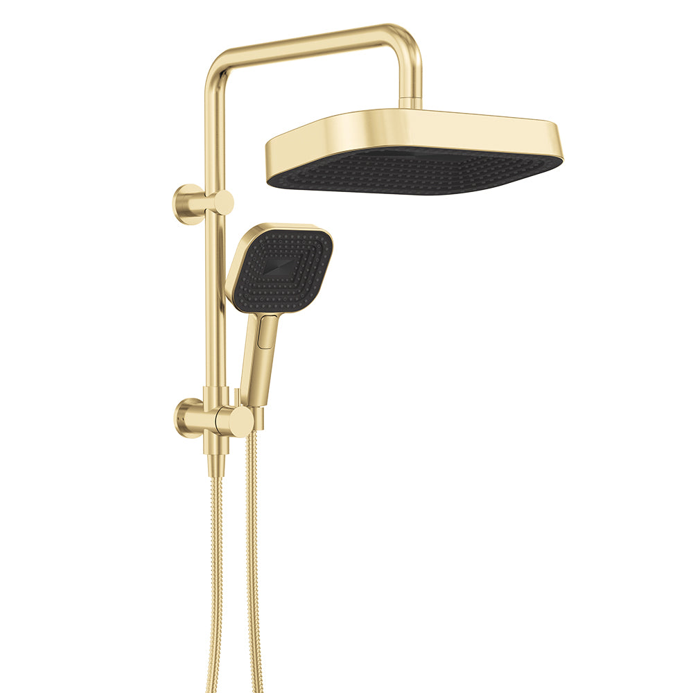 Fienza Kuro Twin Half-Rail Shower - Urban Brass