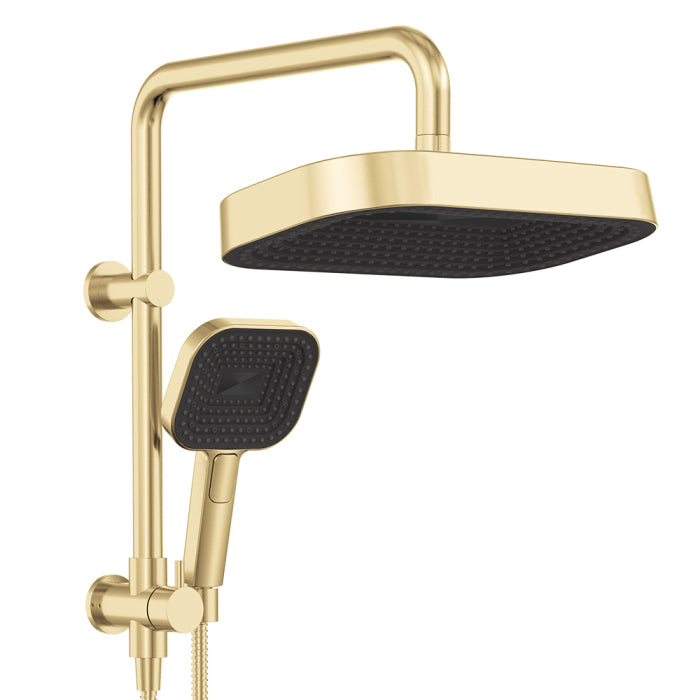 Fienza Kuro Twin Half-Rail Shower - Urban Brass