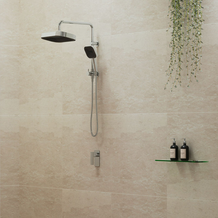 Fienza Kuro Twin Half-Rail Shower - Chrome