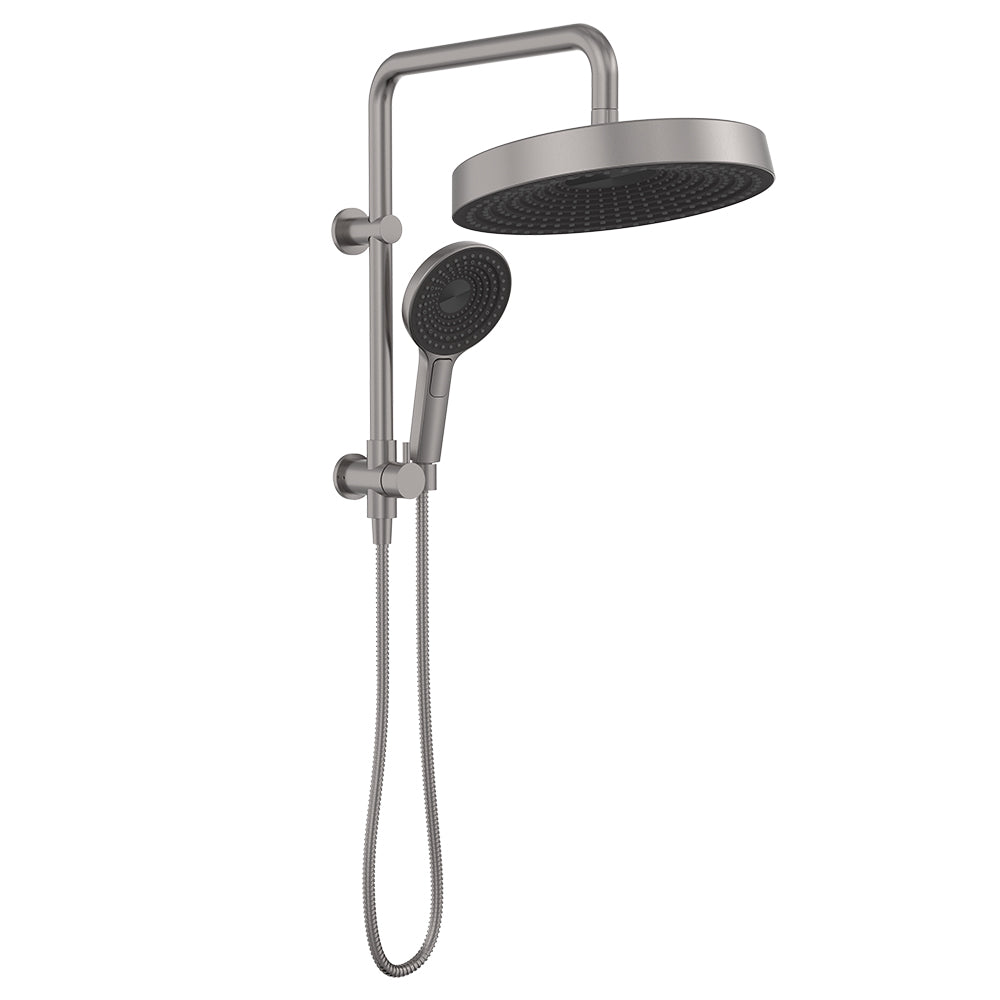 Fienza Kuro Twin Half-Rail Shower - Gunmetal
