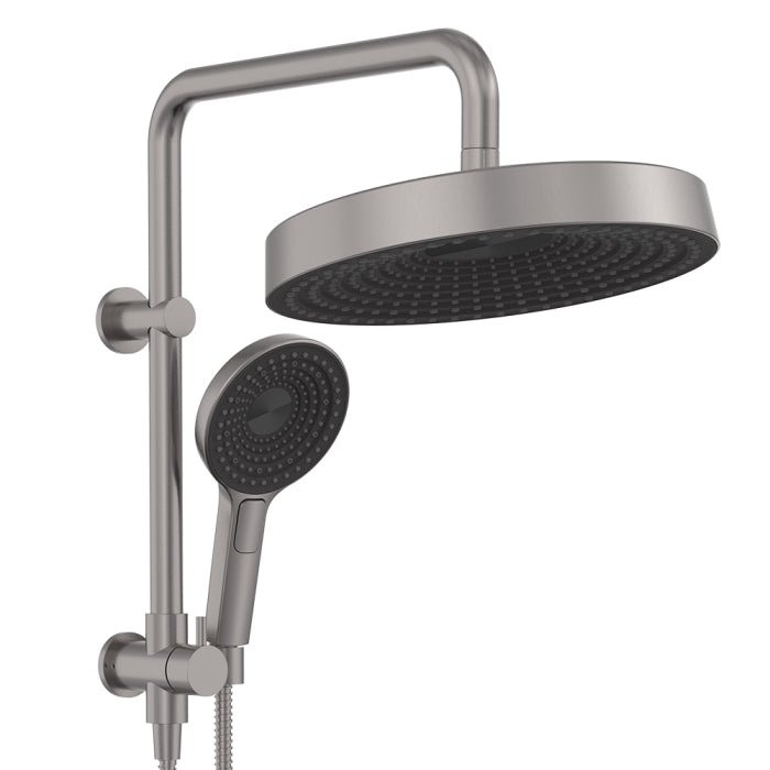 Fienza Kuro Twin Half-Rail Shower - Gunmetal