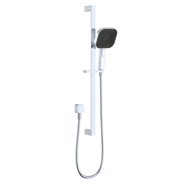 Fienza Kuro Rail Shower Soft Square Head - Chrome
