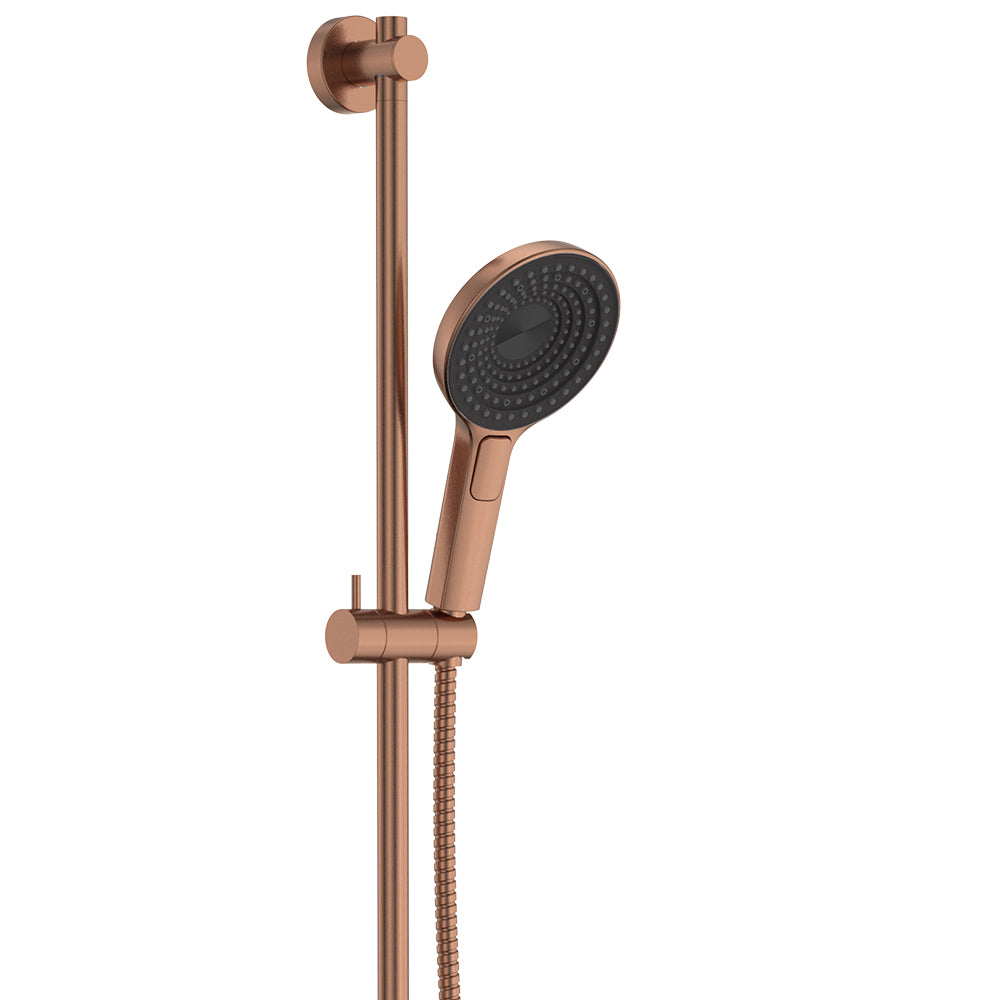 Fienza Kuro Rail Shower Round - Brushed Copper