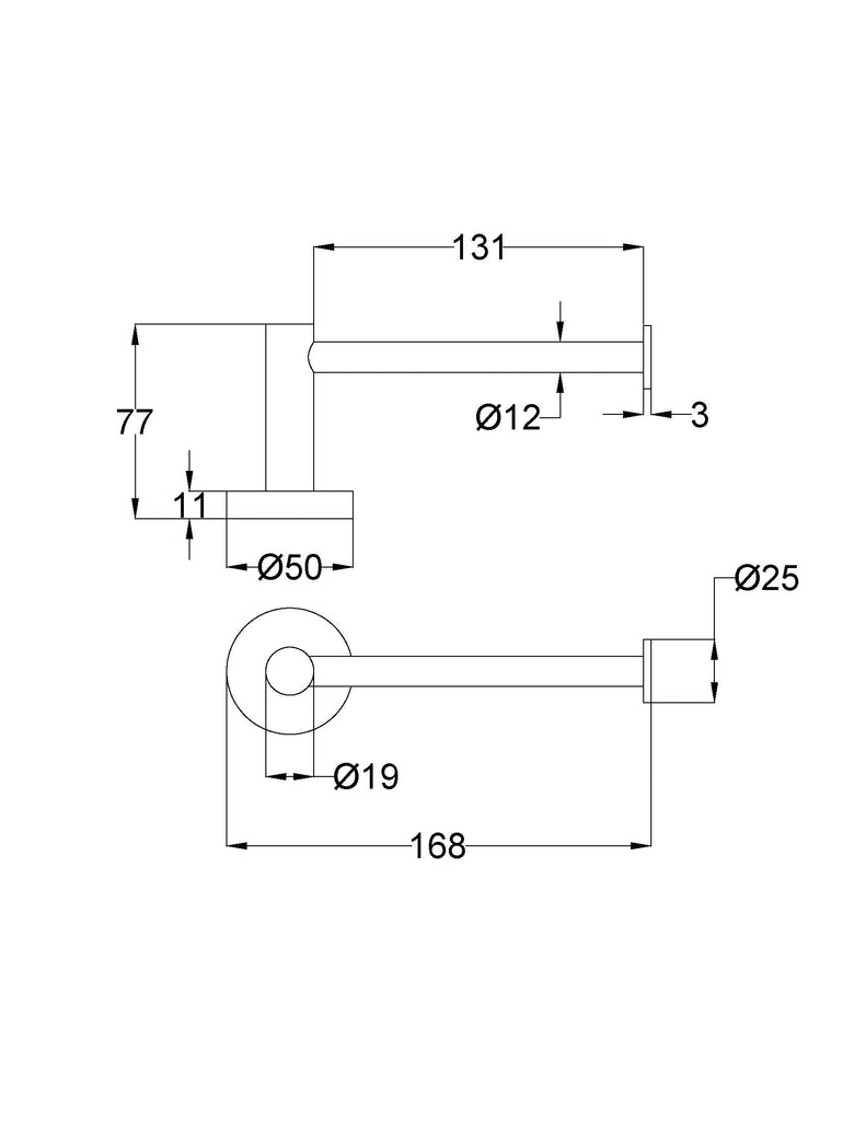 Otus Slimline SS304 Toilet Roll Holder - Brushed Copper