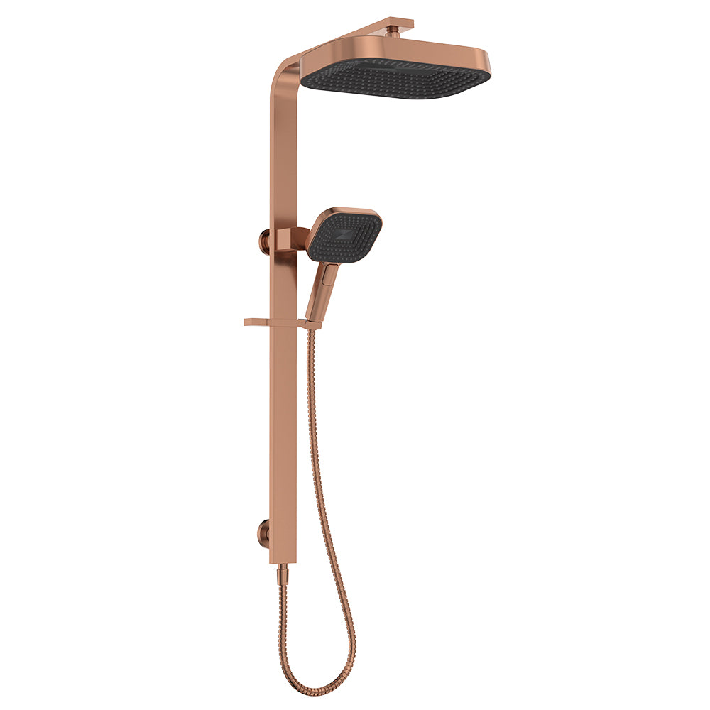 Fienza Kuro Deluxe Twin Shower - Brushed Copper