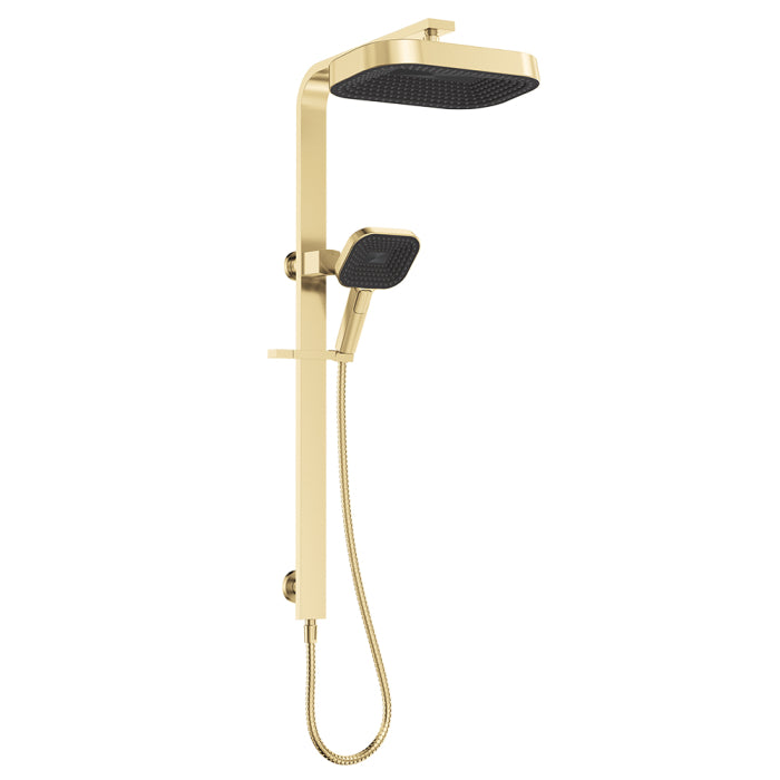 Fienza Kuro Deluxe Twin Shower - Urban Brass