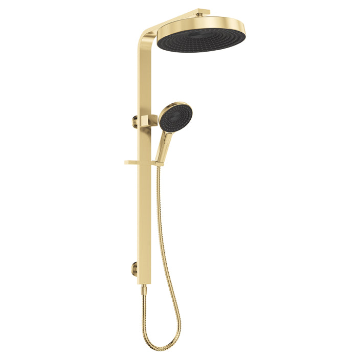Fienza Kuro Deluxe Twin Shower - Urban Brass