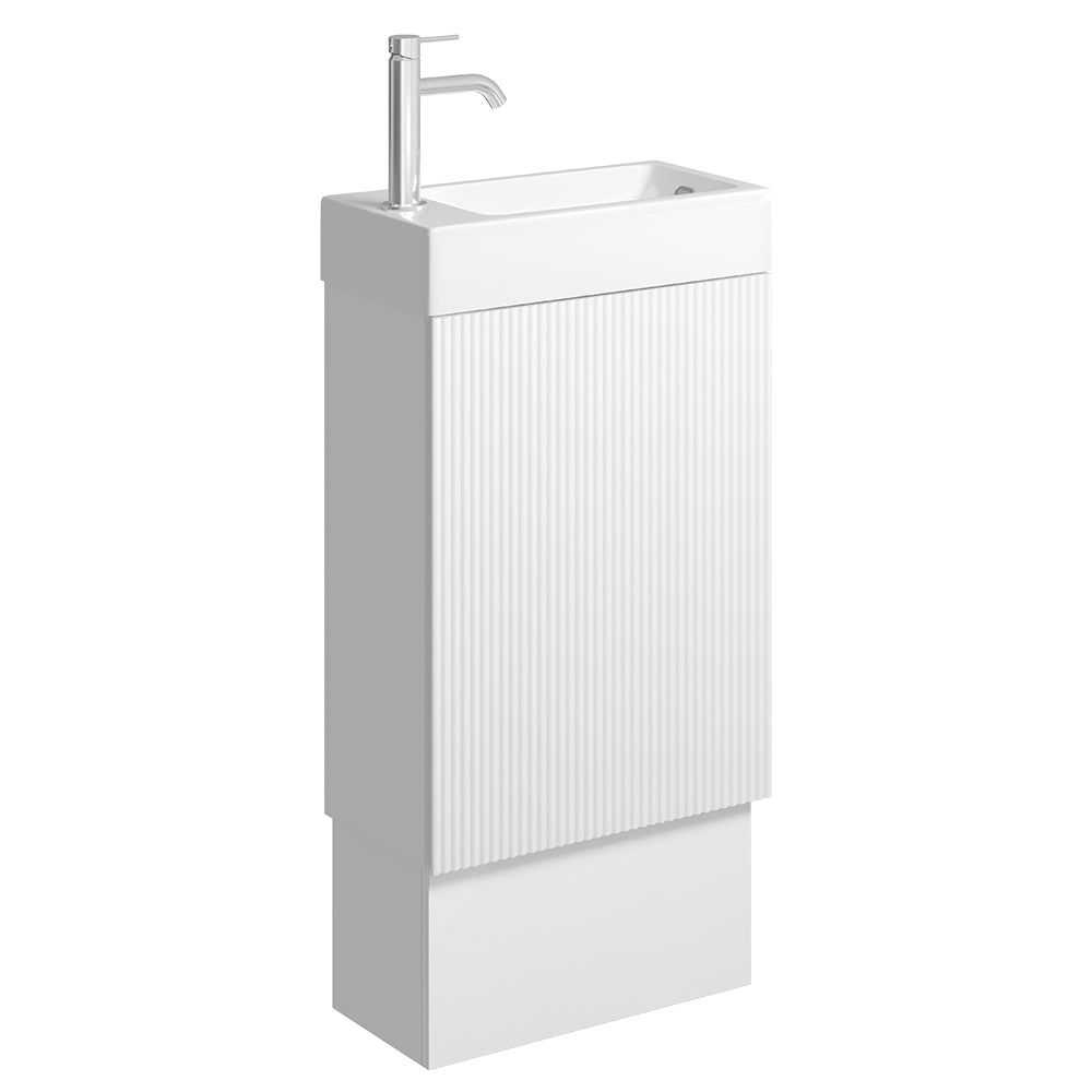 Fienza Minka 450 Vanity on Kickboard - Satin White