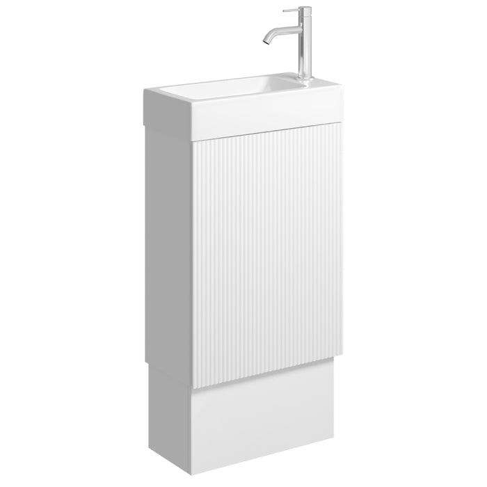 Fienza Minka 450 Vanity on Kickboard - Satin White