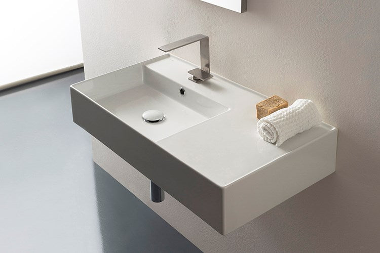 ADP Teorema Wall Hand Basin 800mm - Gloss White