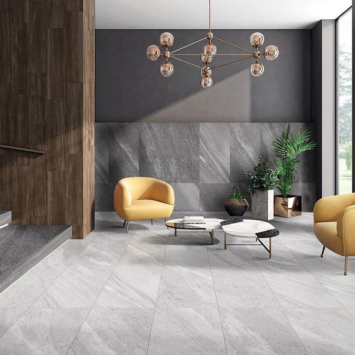 Crest Light Grey Sandstone Look Tile 300x600