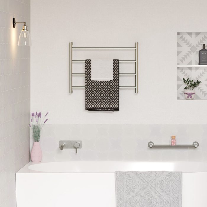 Fienza Kaya Heated Towel Rail - Brushed Nickel